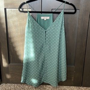Loft green floral cami